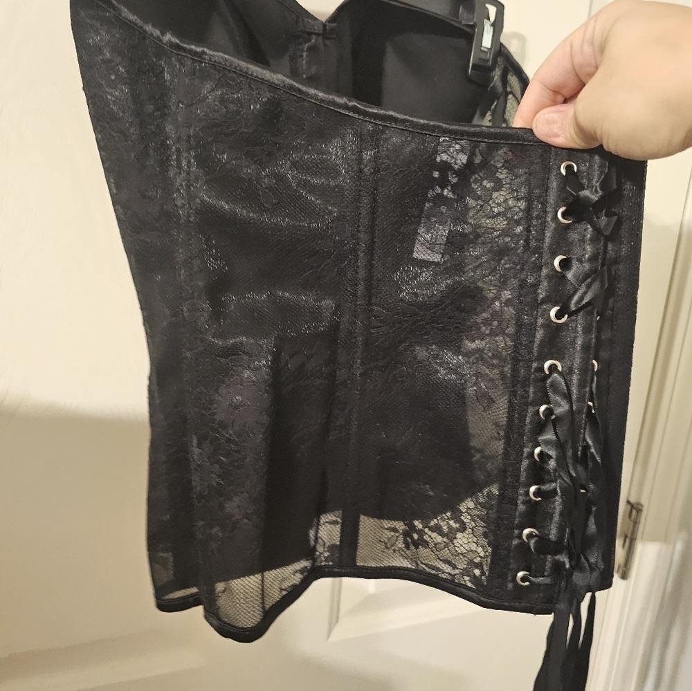 Adore Me NWT Ashoka Corset Black Lace Size 1X - Picture 6 of 8
